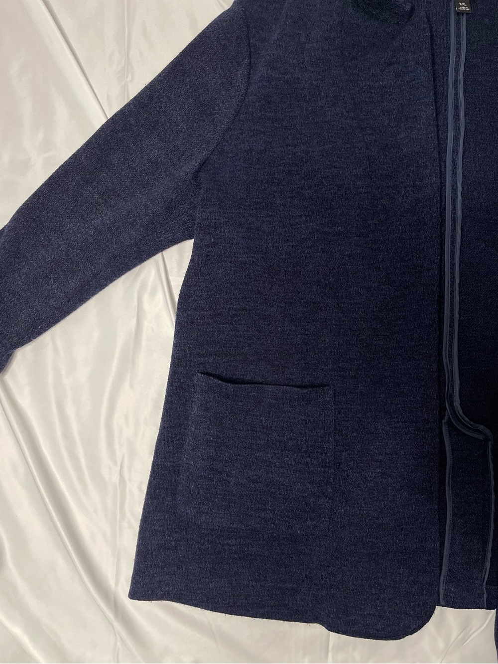Simply Vera - Vera Wang Navy Open-Front Knit Sweater - Picture 4 of 15